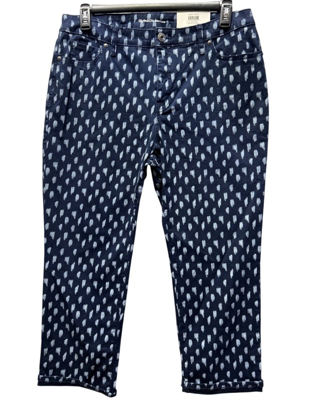 Style & Co. Womens Size 14 Curvy Capri Pants Slimming Pocket Mid Rise Stretch